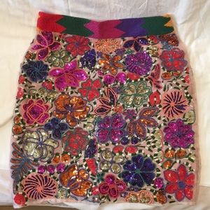 Sequined and beaded skirt. Size 8